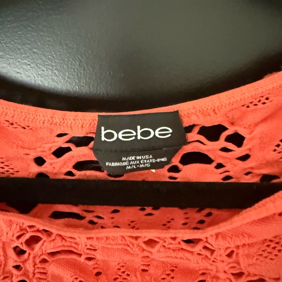 Bebe Vibrant Coral Mini Dress - Picture 2 of 3